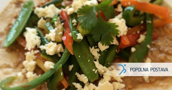 Polnozrnata zelenjavna tortilja