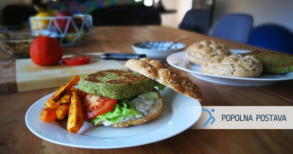 Burger s čičerikinimi polpeti