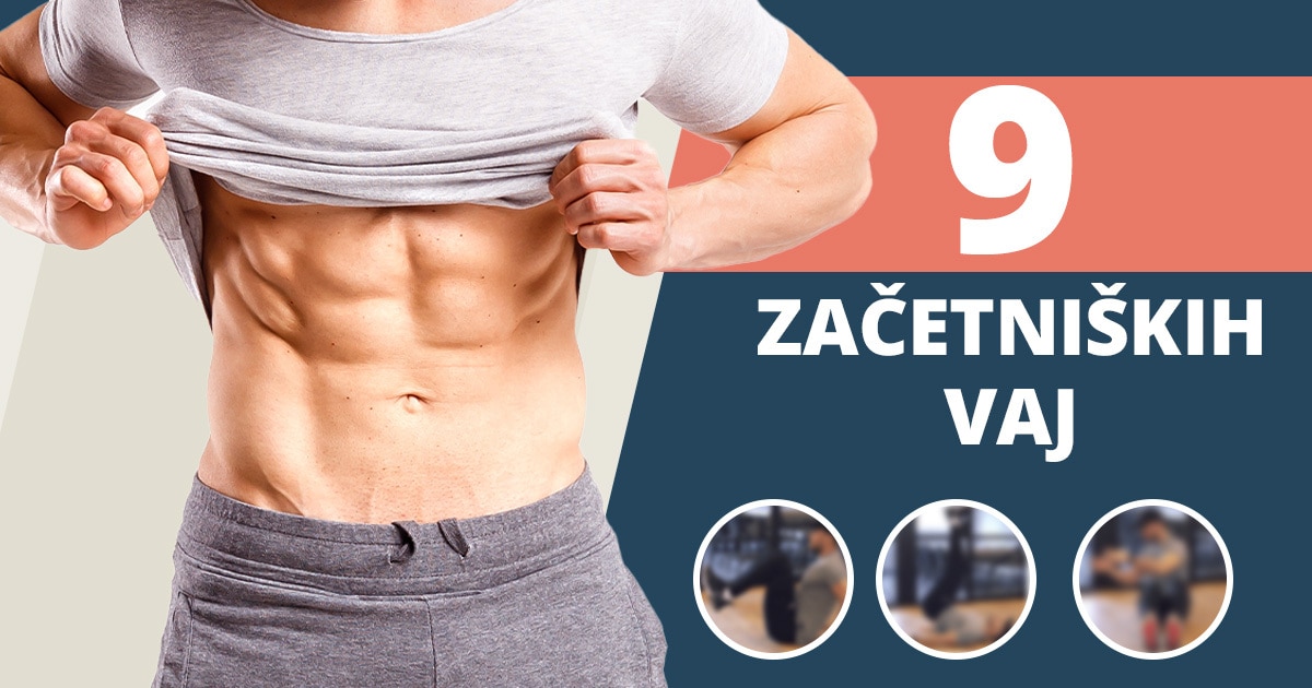 Vaje za trebušne mišice za začetnike – 9 najboljših